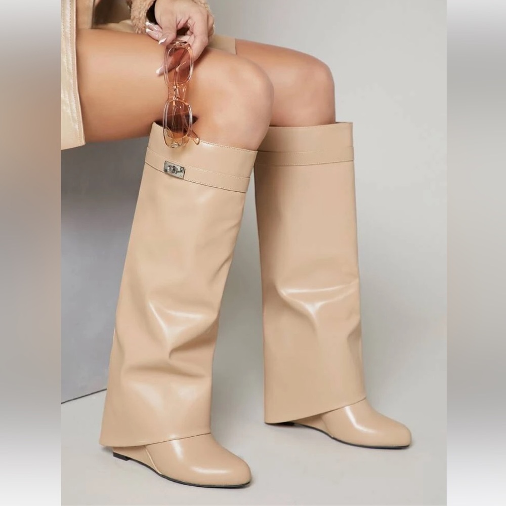 SHEIN fold over knee high boots size 9